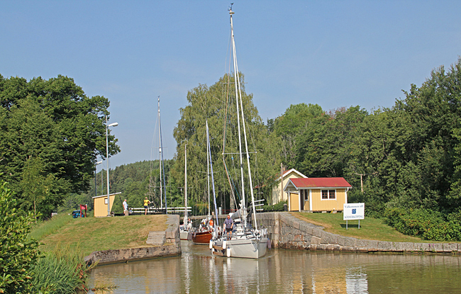 Bicycle boat Asplången, Göta Canal I Göta kanal