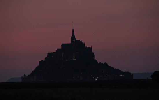 Mont-st-Michel-kväll