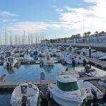 Småbåtshamnen i anslutning till strandpmenaden.