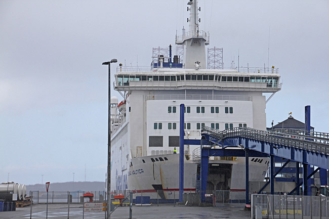 Snart klart att köra ombord på Stena Nautica som trafikerar Varberg - Grenå