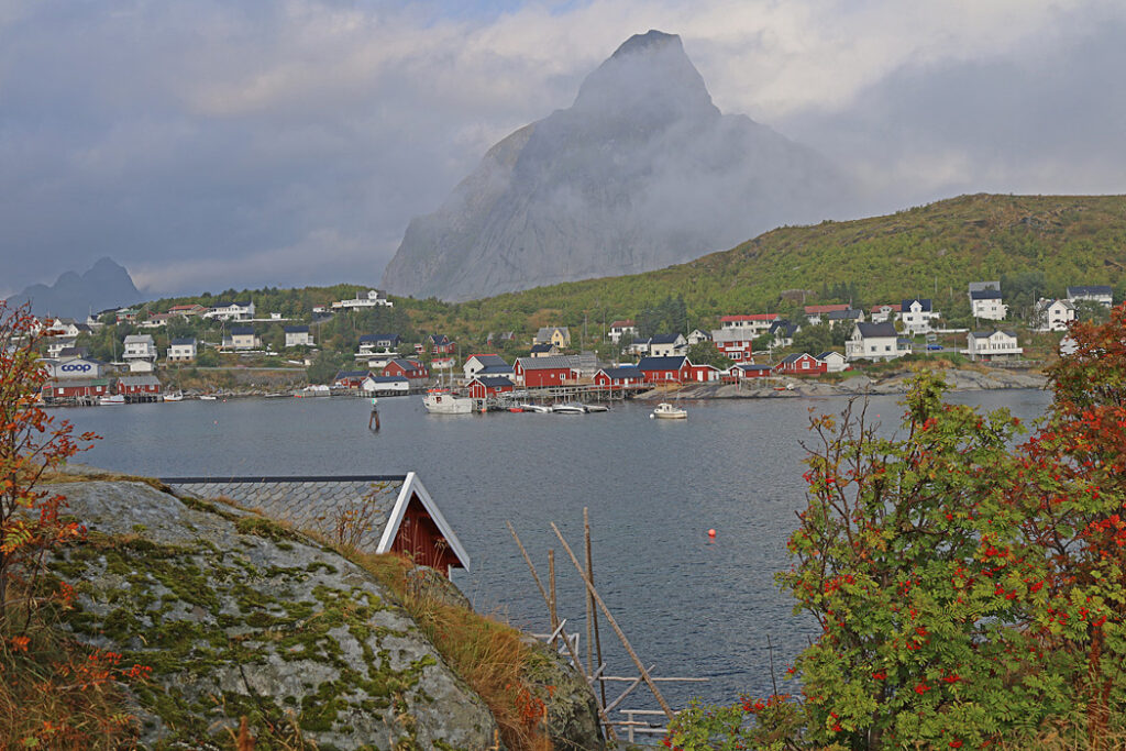 Lofoten i Norge med husbil – är en upplevelse. Bild från Reine.