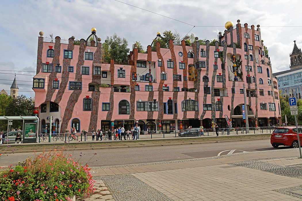Gröna citadellet, Hundertwasser-huset i Magdeburg.