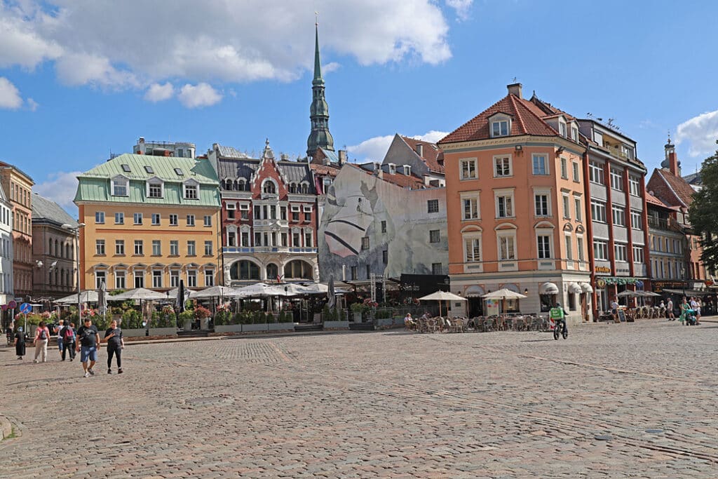 Doma Laukums torget i gamla stan Riga.