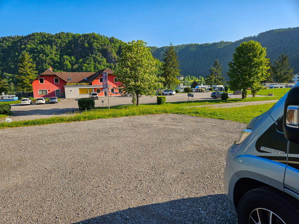 Gasthof Schlögen ligger där vår väg lämnar Donau för en stund.