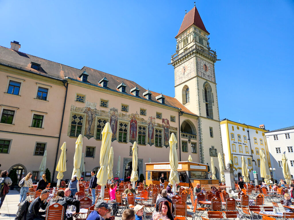 Passau Altes Rathaus, vackert gammalt rådhus i centrum.