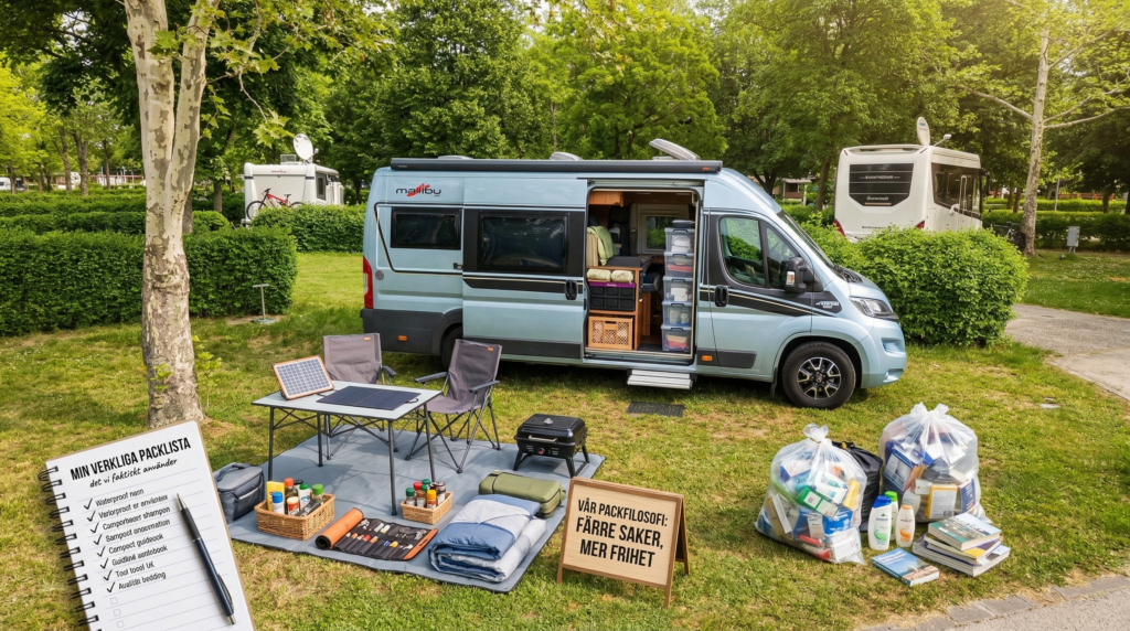 Packlista för längre husbilsresor – det vi faktiskt använder