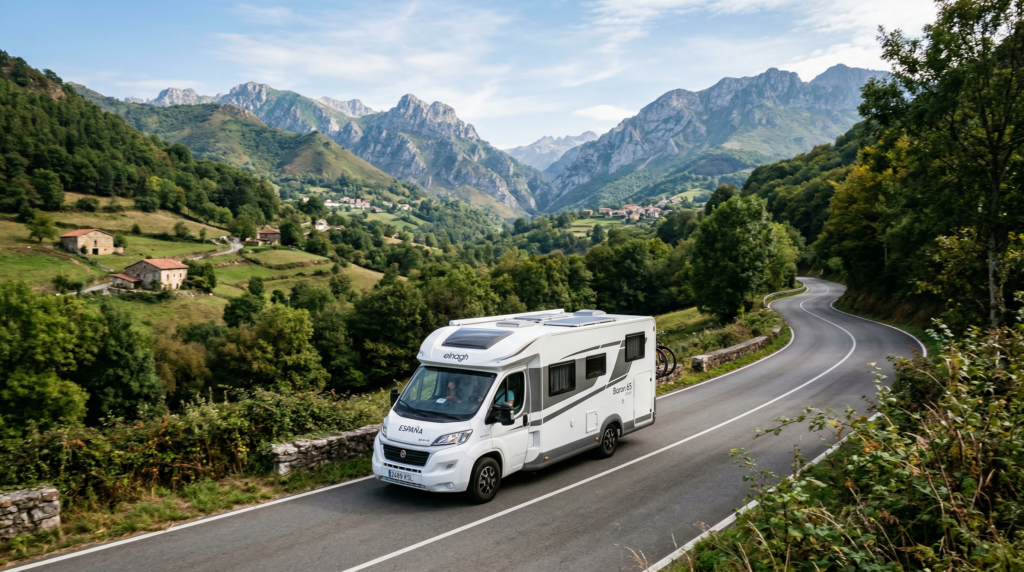 Färdväg genom norra Spanien är vacker på många ställen.